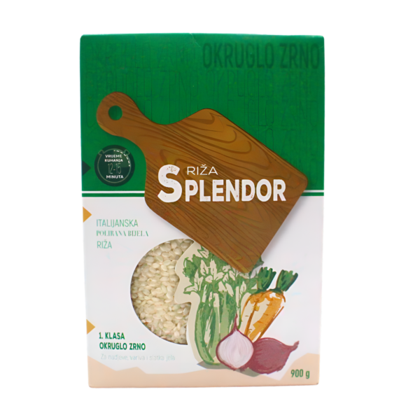 Riža I klasa okruglo zrno Splendor 900g