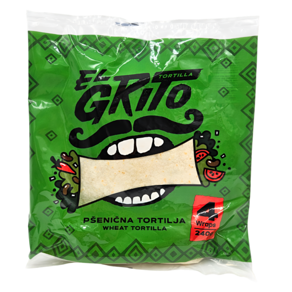 Tortilja pšenična 4 kom-240g,El Grito